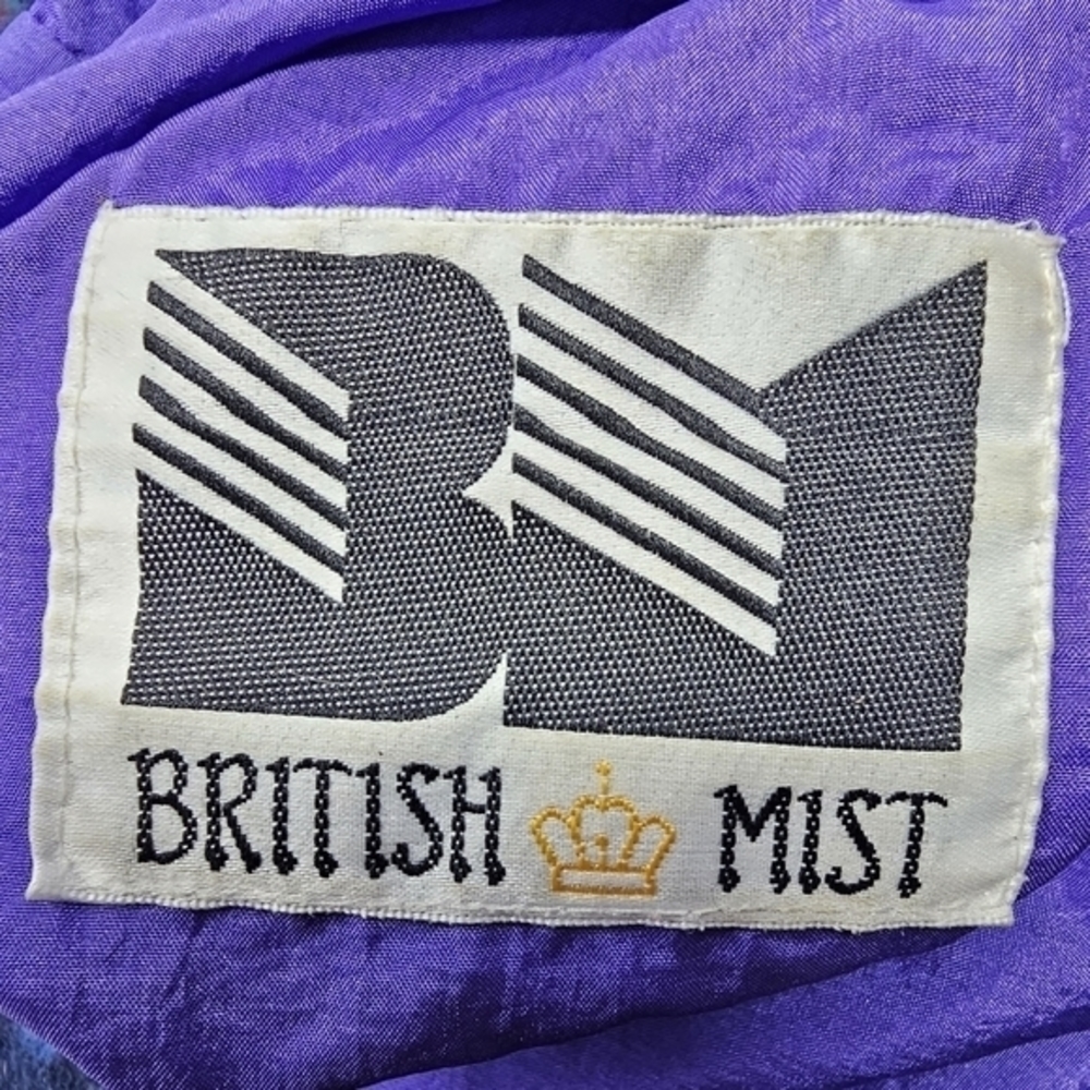 British Mist Reversible Aztec Print Windbreaker Fleece Jacket Sz L Vintage 80s. - Picture 12 of 12
